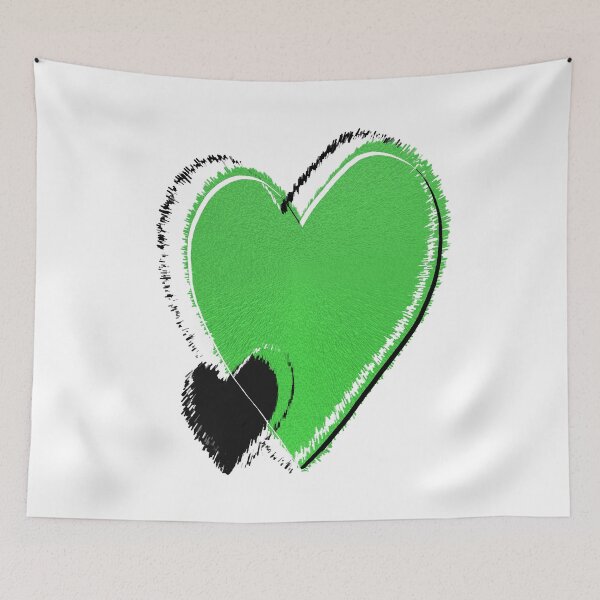 Item preview, Green Abstract Love Heart designed and sold by StudioFlea.