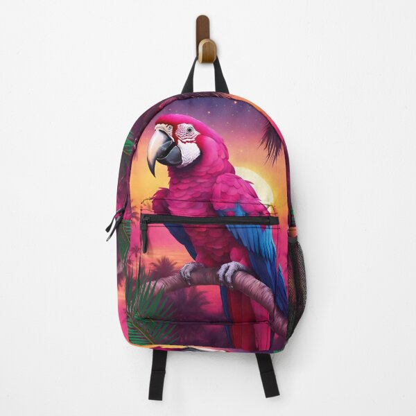 Item preview, Parrot and palms at evening, sky fall of stars, exotic vibes designed and sold by Sugar Wisdom .