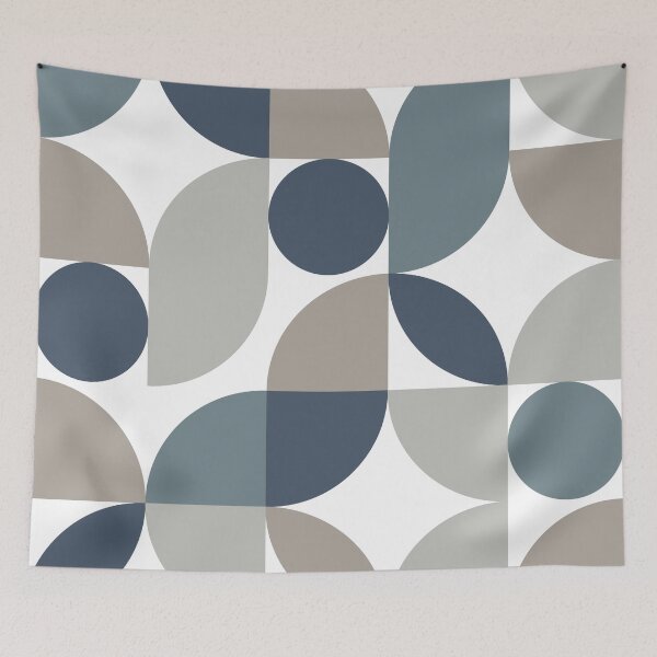 Item preview, Mid Century Modern Abstract 26 Navy Blue, Grey designed and sold by trdstudio.