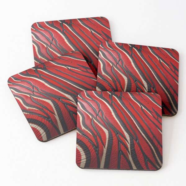 Item preview, Abstract Red Zebra Skin Pattern designed and sold by TheArtOfPat.