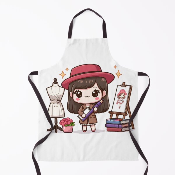 Artikelvorschau, Kawaii-Modedesigner mit Skizzenbuch entworfen und verkauft von CanvasCutie.