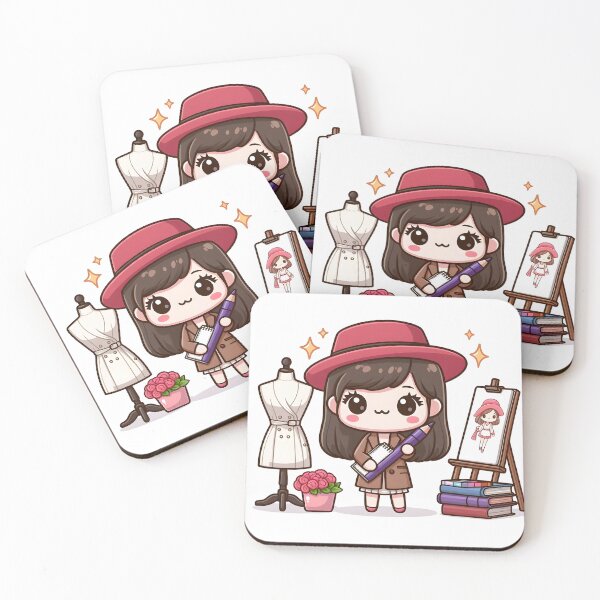 Artikelvorschau, Kawaii-Modedesigner mit Skizzenbuch entworfen und verkauft von CanvasCutie.