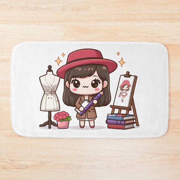Artikelvorschau, Kawaii-Modedesigner mit Skizzenbuch entworfen und verkauft von CanvasCutie.