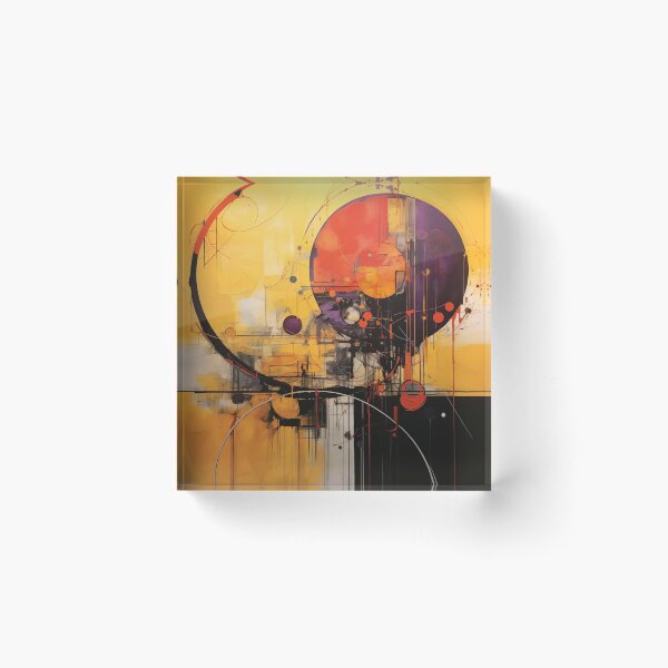 Item preview, Abstract, Yellow, purple, Red - Cool and unique painting, vivid, colorful, high quality, dripping designed and sold by slemfiskz.
