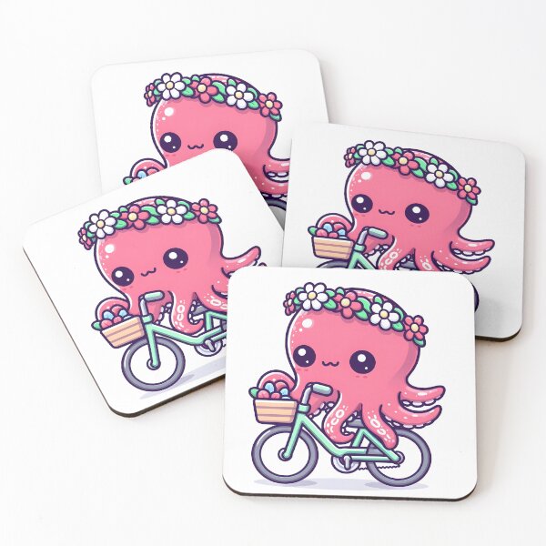 Item preview, Kawaii Octopus: A Flower Crown designed and sold by CanvasCutie.