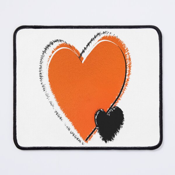 Item preview, Orange Abstract Love Heart designed and sold by StudioFlea.
