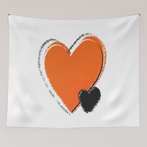 Item preview, Orange Abstract Love Heart designed and sold by StudioFlea.