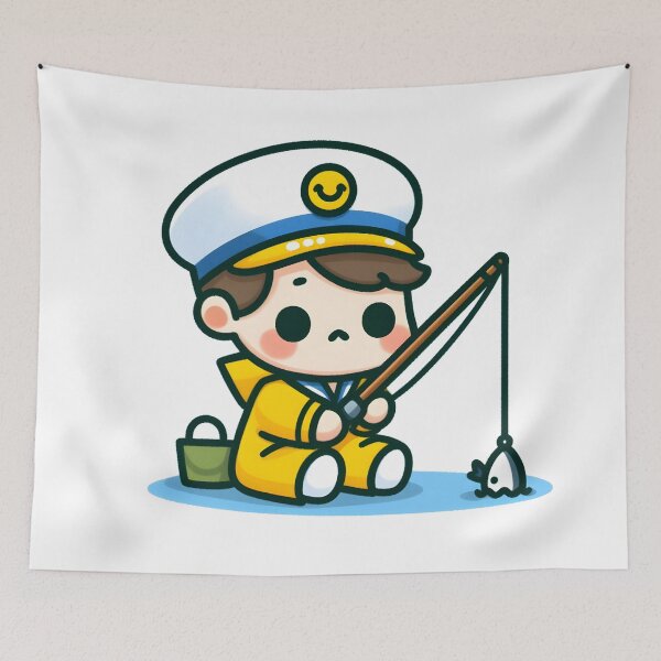 Item preview, Kawaii Sailor With A Yellow Raincoat designed and sold by CanvasCutie.