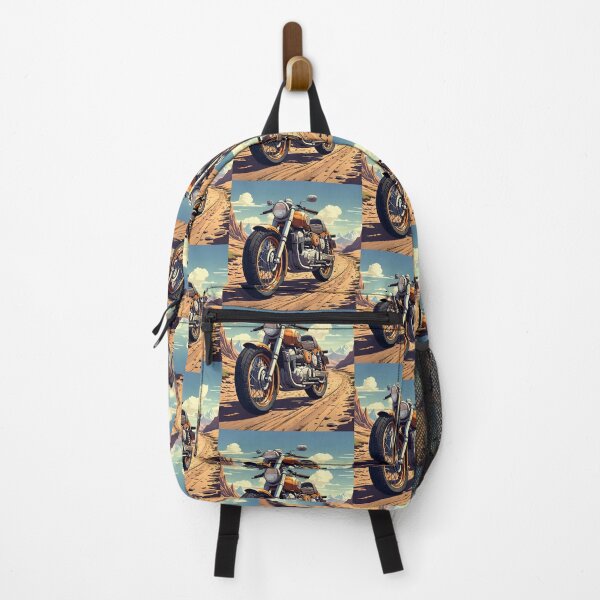 Item preview, MOTORCYCLE & DESERT designed and sold by AmazingBackDrop.