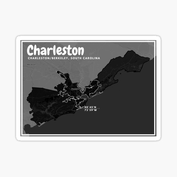 Item preview, Map of Charleston, minimalist map designed and sold by Digital Dreams Arts.