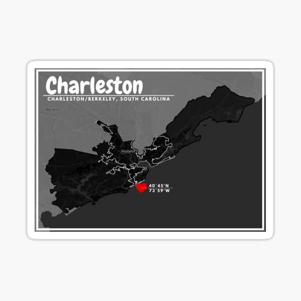 Item preview, Map of Charleston, I love Charleston designed and sold by Digital Dreams Arts.