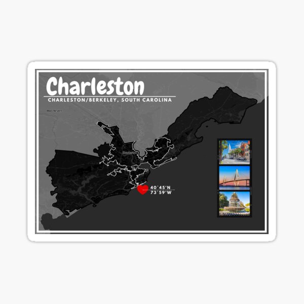 Item preview, Map of Charleston, minimalist designed and sold by Digital Dreams Arts.