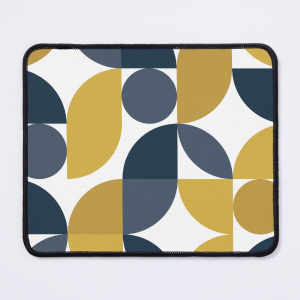 Item preview, Mid Century Modern Abstract 26 Navy Blue, Mustard designed and sold by trdstudio.