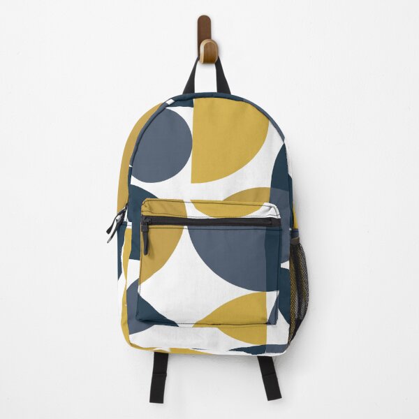 Item preview, Mid Century Modern Abstract 26 Navy Blue, Mustard designed and sold by trdstudio.
