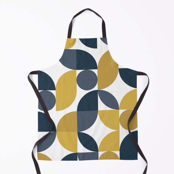 Item preview, Mid Century Modern Abstract 26 Navy Blue, Mustard designed and sold by trdstudio.