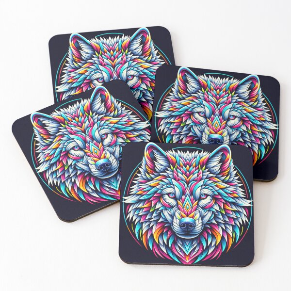 Item preview, Neon Geometric Wolf designed and sold by T-NeonSt.