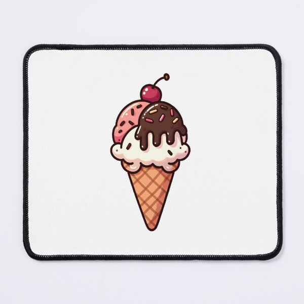 Item preview, Strawberry and Chocolate Ice Cream Cone designed and sold by UmbrellaStudio1.