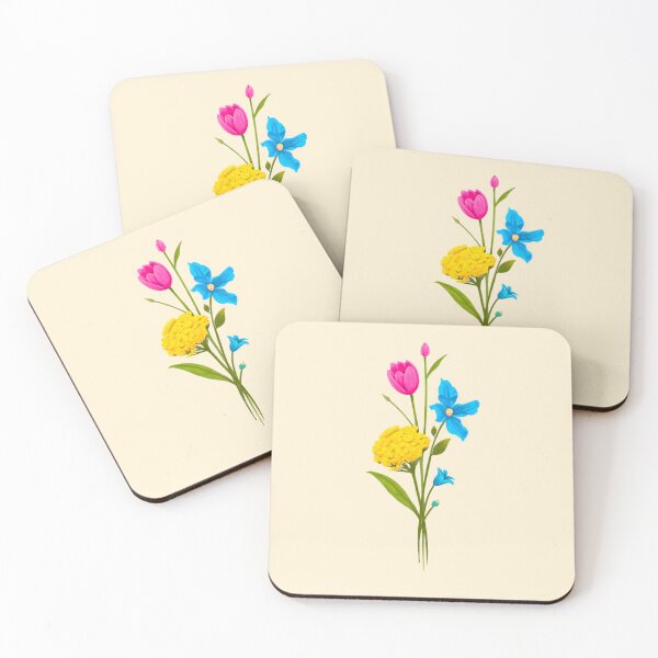 Item preview, subtle pan pride flowers designed and sold by LittleFinds.