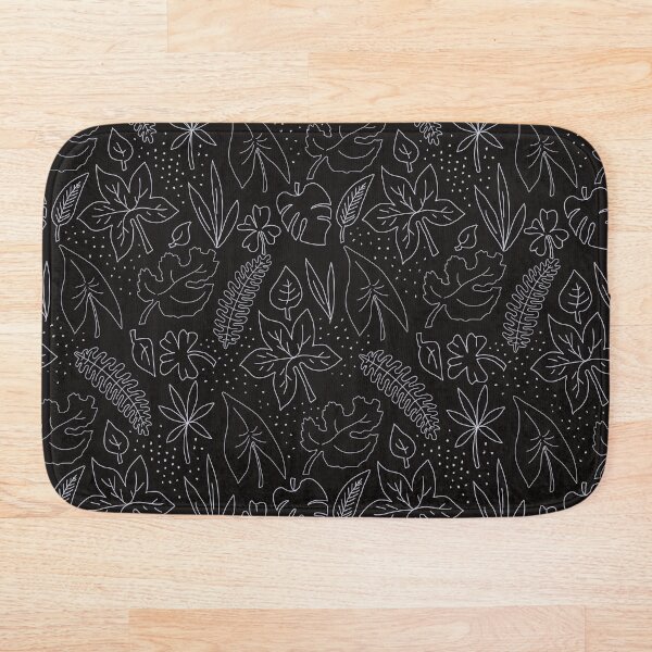 Item preview, Patrón floral negro con hojas lineales. designed and sold by Karin Schön.