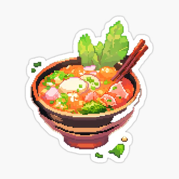 Item preview, Bowl of Vietnamese Pho- Pixel Art designed and sold by octoboobs.