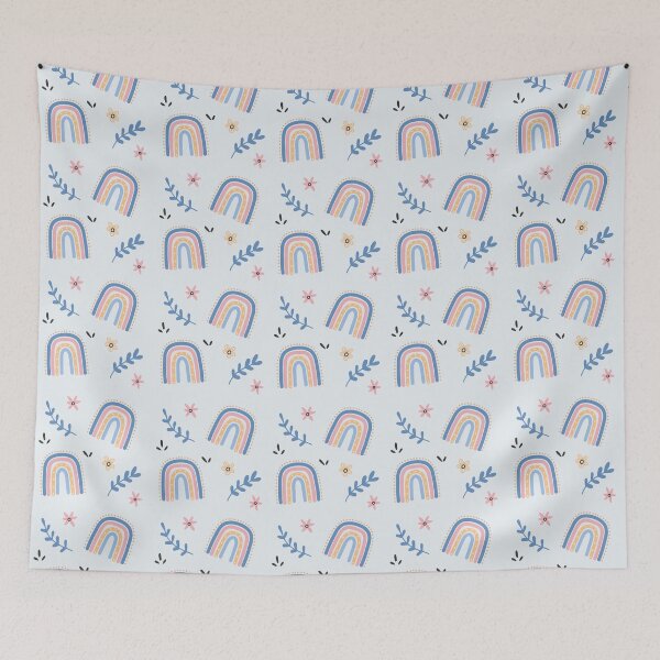 Item preview,  Boho Rainbow & Leaves ; Bohemian Pattern designed and sold by PatternInArt.