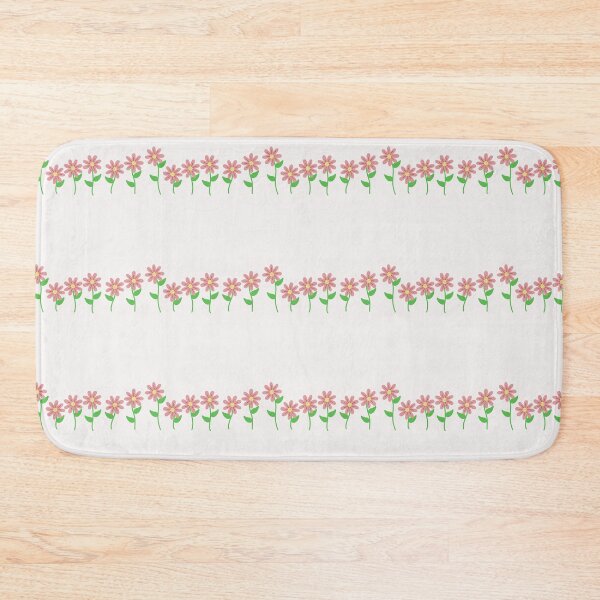 Item preview, Pink Flowers with Green Branch ; Boho Flower Pattern designed and sold by PatternInArt.