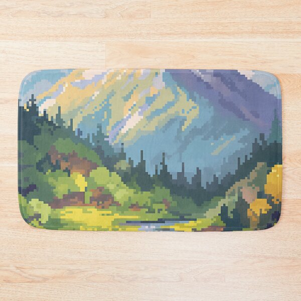 Item preview, Pixel art Mountainscape - Retro art designed and sold by octoboobs.