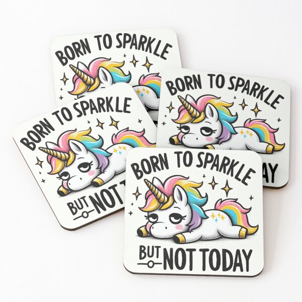Item preview, Relaxed Unicorn "Born to Sparkle" Graphic designed and sold by RuyaFab.