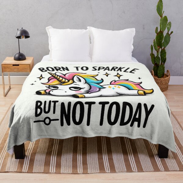 Item preview, Relaxed Unicorn "Born to Sparkle" Graphic designed and sold by RuyaFab.