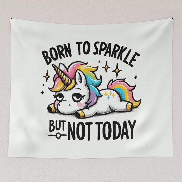 Item preview, Relaxed Unicorn "Born to Sparkle" Graphic designed and sold by RuyaFab.