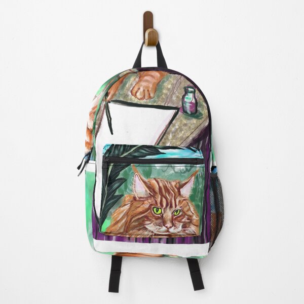 Item preview, cat meeting in the forest with their dog Shiba designed and sold by Valérie Ozanon.