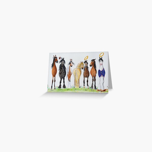 Item preview, My Happy Herd of Horses (In Watercolour) designed and sold by may whiston.