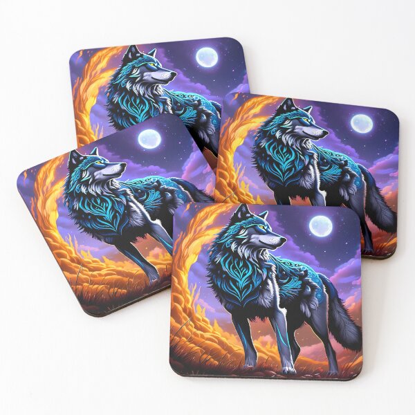 Item preview, Mystical Blue Wolf, Ai Generated Art  designed and sold by ACC .