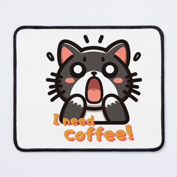 Item preview, screaming cat: Coffee Withdrawal Symptoms designed and sold by Digital Dreams Arts.