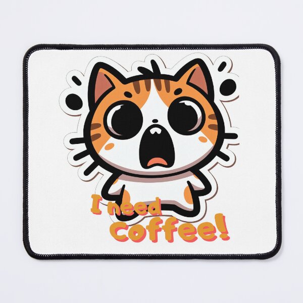 Item preview, Screaming cat: Coffee Withdrawal Symptoms designed and sold by Digital Dreams Arts.