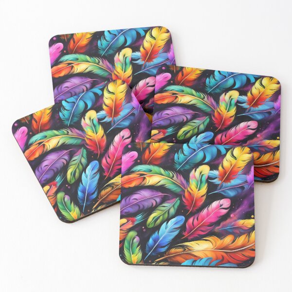 Item preview, Colorful Feathers | Abstract designed and sold by BeeTheArtCo.