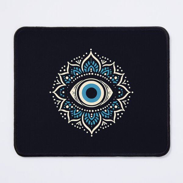 Item preview, "Greek Evil Eye" Symbol (Blue Background) designed and sold by MusesWhispers.