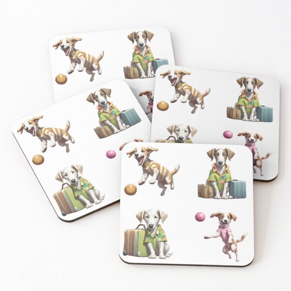 Item preview, Borzoi cute puppy dog travel Sticker Pack 3 designed and sold by Keffy.