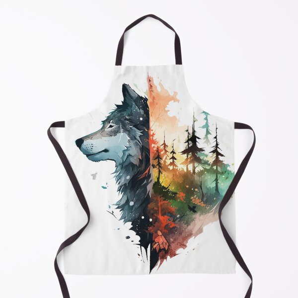 Item preview, wolf head and forest designed and sold by skateras.