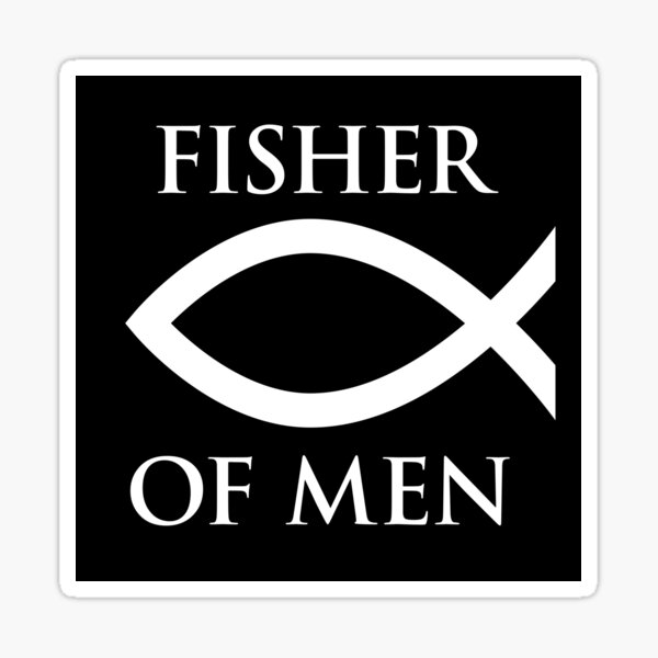 Item preview, Fisher of Men - White on Black designed and sold by joshcartoonguy.