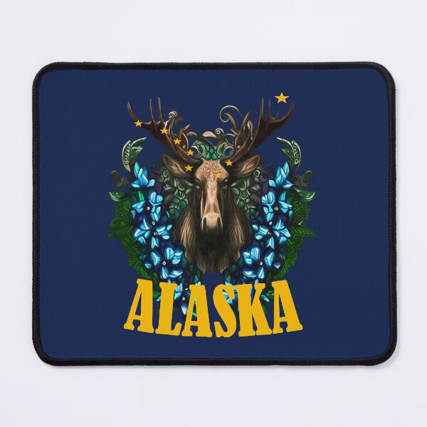 Item preview, Eight Stars Of Alaska With Moose And Alpine Flowers designed and sold by taiche.