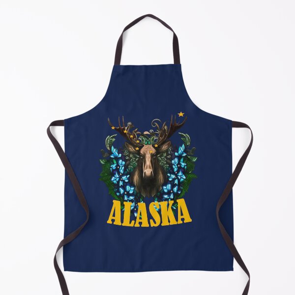 Item preview, Eight Stars Of Alaska With Moose And Alpine Flowers designed and sold by taiche.
