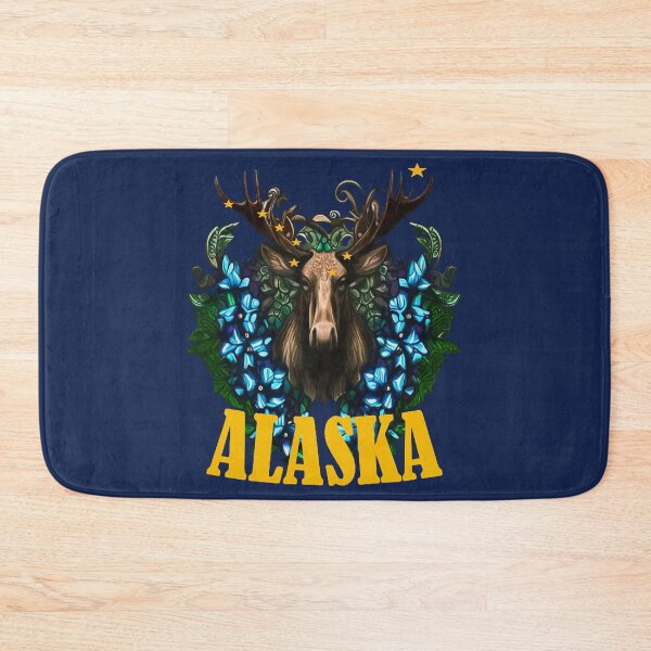 Item preview, Eight Stars Of Alaska With Moose And Alpine Flowers designed and sold by taiche.