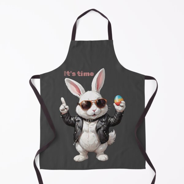 Aperçu de l'œuvre Lapin de Pâques en veste de cuir avec œuf de Pâques à la main. créée et vendue par twisted-dot.