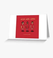 Mohamed Salah, Sadio Mane, Roberto Firmino von Liverpools Lied Grußkarte