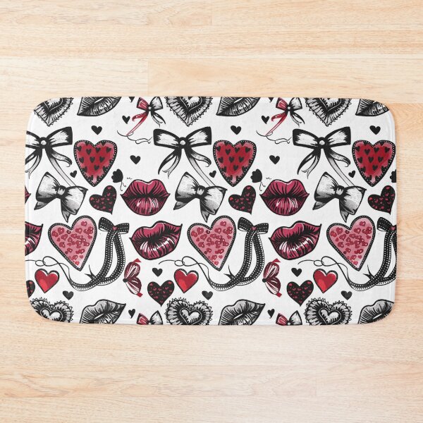 Item preview, Grunge Coquette Print With Hearts and Bows designed and sold by RetroPrints.
