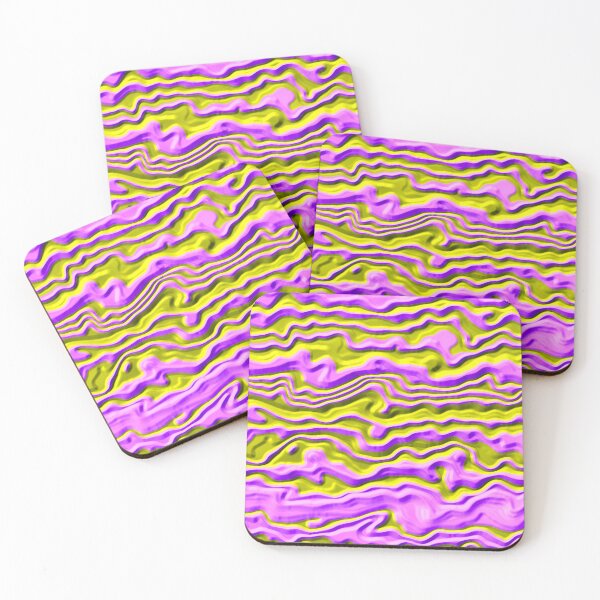 Item preview, 3D Wavy Yellow and Purple Stripes designed and sold by TheRulerofEarth.