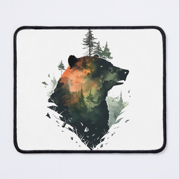 Item preview, bear face and forest designed and sold by skateras.