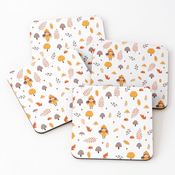 Item preview, Cute Fall Doll Leaves Seamless Pattern designed and sold by thesighshop.
