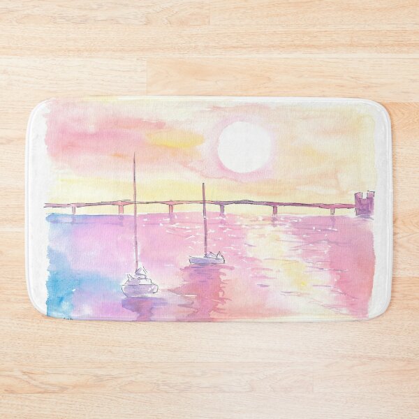 Item preview, Typical Florida Scene with Causeway Sea and Sun designed and sold by artshop77.